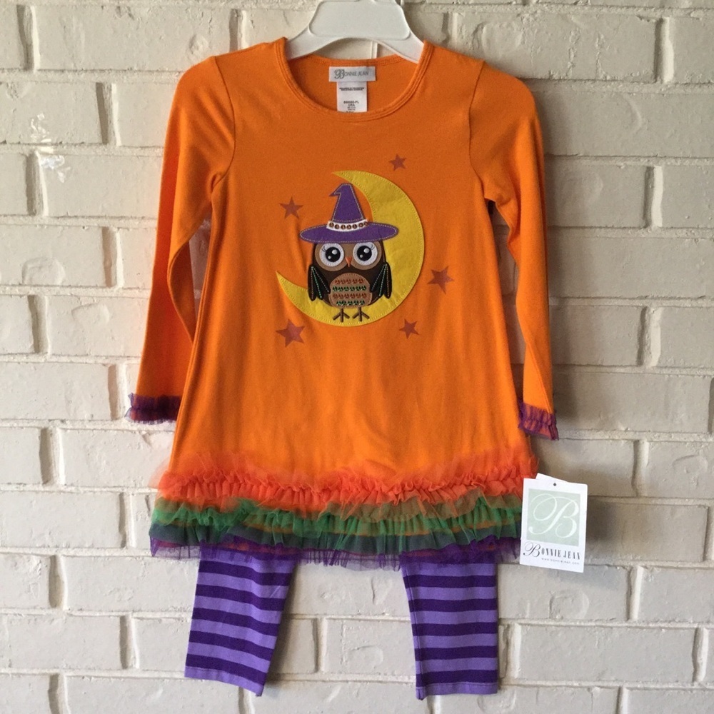 Bonnie Jean Girl 2 Piece Top & Leggings Fall Set in size 6 or 6X NEW